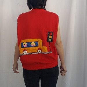 80s/90s School Bus Sweater‎ Vest